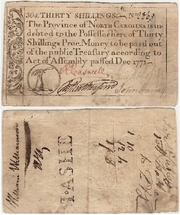 NORTH CAROLINA Dec 1771 30 Shillings.  