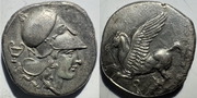 PELOPONNESOS: Corinth (345-307 BCE) Ar Stater. 