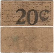 PHILIPPINES: Samar: Salcedo 1943 20 Centavos, AUSA FFE; SMR-903. 