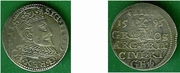 POLAND: City of Riga: Sigismund III of Vasa (1587-1632) 1595 Ar 3 Groszy; Gum. 1454.  **SOLD OUT**