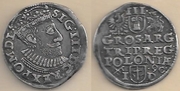 POLAND: Sigismund III, Wasa (1587-1632) 1590-ID 3 Groschen, Poznan Mint; Gum 993.  **SOLD OUT**