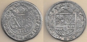 PRINCIPALITY OF CATALONIA: Carlos III of Austria, Pretendiente (1701-14) 1710 2 Reales, Barcelona Mint; Cal 26.  **SOLD OUT**