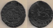 REYES CATOLICOS: Ferdinand & Isabella (1474-1504)  (1520-1566) 2 Maravedis,  Burgos Mint; CT-386.  **SOLD OUT**