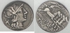 ROMAN REPUBLIC: P. MAENIUS ANTIATICUS Ar Denarius (c.132 BCE); RSC Maenia 7 ROMAN REPUBLIC: P. MAENIUS ANTIATICUS Ar Denarius (c.132 BCE); RSC Maenia 7