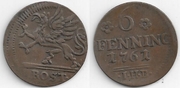 ROSTOCK (Civic Issue) 1761 6 Pfennig.  **SOLD OUT**