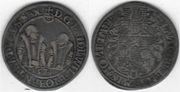 SAXE-ALT-WEIMAR: Friedrich Wilhelm I & Johann III (1573-1603) 1574 1/2 Taler, Saalfeld Mint; Slg. Merseb. 3737.  **SOLD OUT**