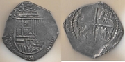SPAIN: Felipe II (1556-1598) (1595)-C 4 Reales,  Toledo Mint; CT-348.  **SOLD OUT**