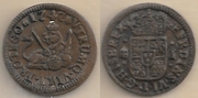 SPAIN: Fernando VI (1746-1759)  1747 Maravedi (15.5mm, 1.40g), Segovia Mint; Cal 717.  **SOLD OUT**
