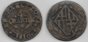 SPAIN: Principality of Catalonia: Jose Napoleon (1808-1813)  1810 4 Quartos, Barcelona Mint; Cal 67.  **SOLD OUT**