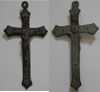 SPAIN: Santiago de Compastella 17th-19th Century Bronze Crucifix Cross of traditional style. 