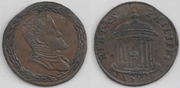 SPANISH NETHERLANDS 1563 Jeton,  �On the Piety of Philip II and  the establishment of new diocese�; Dugn 2345.  **SOLD OUT**