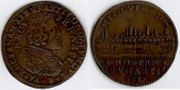 SPANISH NETHERLANDS 1657 Jeton, Antwerp Mint, Liberation of Valenciennes and capture of Cond�; Dugn 4109.  **SOLD OUT**