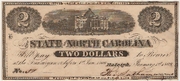 State of North Carolina 1863 2 Dollars, CR-131.  **SOLD OUT**