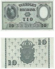 Sweden 1951 10 Kronor, Pick 40l