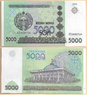 Uzbekistan 2013 5000 Sum, Pick 83, B213a
