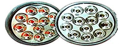 4" Mirrored Series Red LED Stop,Tail,Turn Light