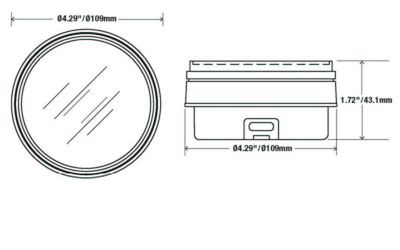 4" Round Green Led lamp