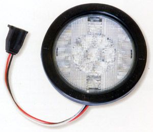 24 Volt 4" Round White Led Back Up Lamp 