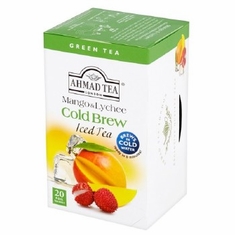 Ahmad Mango & Lychee Cold Brew Green Iced Tea 20ct Bags - 4 In Stock