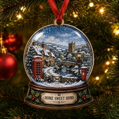 British Snowglobe Christmas Ornament 