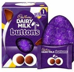 Cadbury Milk Chocolate Giant Buttons Small Egg 90g - Unavailable Easter