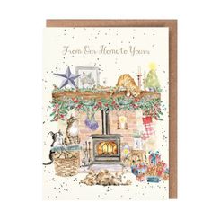 'By the Fireside' Card