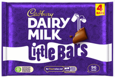 Cadbury Dairy Milk Little Bars 4pk 72g Cadbury Dairy Milk Little Bars 4pk 72g
