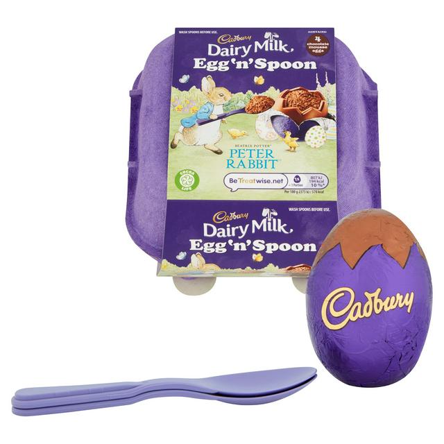 Cadbury Egg 'n' Spoon Chocolate Mousse 4pk 136g