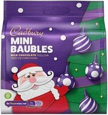 Cadbury Mini Baubles Tree Decorations Pouch 72g Cadbury Mini Baubles Tree Decorations Pouch 72g
