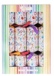 Caspari Happy Birthday Celebration Crackers 8pk