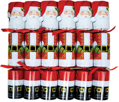 Caspari Santa Claus Crackers 6ct - Coming Christmas 2025
