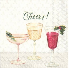 Cheers Christmas Cocktail Napkins Cheers Christmas Cocktail Napkins