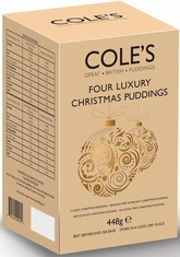 Cole's Four Luxury Christmas Pudding Box Collection 448g - Coming Christmas 2026 BD Cole's Four Luxury Christmas Pudding Box Collection 448g - Coming Christmas 2026 BD