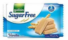 Gullon Sugar Free, Vegan Vanilla Flavour Wafer 180g 