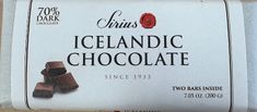 Sirius 70% Dark Chocolate 2pk Bar 200g