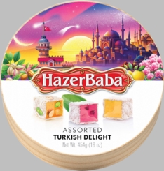 Hazer Baba Assorted Turkish Delight - Wooden Box 454g - Coming Christmas 2026 LLB