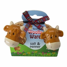 Highland Cow Salt & Pepper Shaker Set