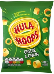 KP Hula Hoops Cheese and Onion 34g