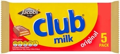 Jacob's Club Milk 5pk 110g