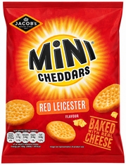 Jacobs Mini Cheddars Red Leicester Bag 90g - Low Stock