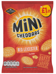 Jacobs Mini Cheddars Red Leicester Bag 90g