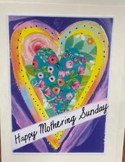 Happy Mothering Sunday Card with a Heart in a Heart