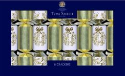 Tom Smith Gold & White with Gold Wreath Cracker 8pk - Coming Christmas 2026 BD