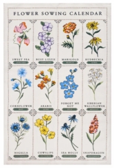Time to Grow Flowers Tea Towel
