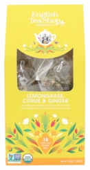 English Tea Shop Organic Lemongrass, Citrus & Ginger 15ct Pyramid Bags
