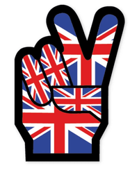 Union Jack Victory Sign Sticker