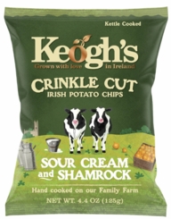 Keogh's Crinkle Cut Sour Cream & Shamrock 125g