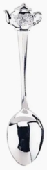 Mini Silver Spoon with Teapot Design