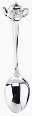 Mini Silver Spoon with Teapot Design