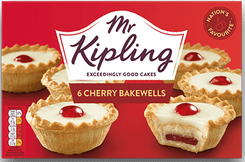 Mr Kipling 6 Cherry And Almond Bakewells 282g -